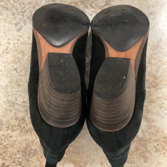 Aquatalia Black Suede Leather  Booties Size 10 - Picture 6 of 8